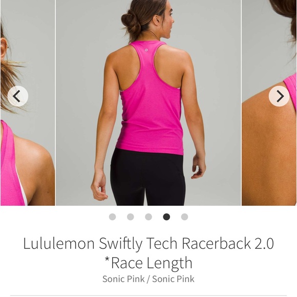 NWT Lululemon swiftly tech racerback tank top 2.0 Race SONIC PINK Sz 8 - Picture 3 of 7